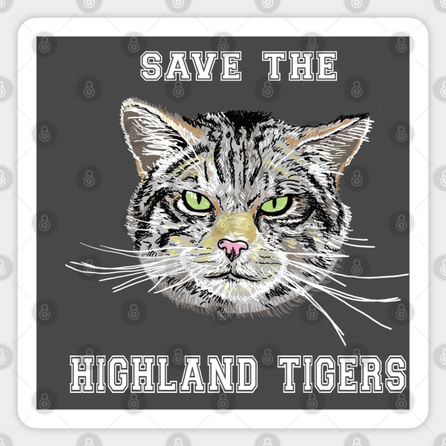 Save the Highland Tigers Sticker by SNK Kreatures